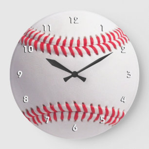 Honkbal muurklok met cijfers grote klok