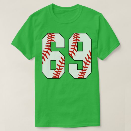 Honkbal Nummer 69 69 Baseball Jersey Favoriet PL T-shirt (Design voorkant)