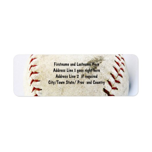  honkbal- of softbalsteken etiket (Voorkant)