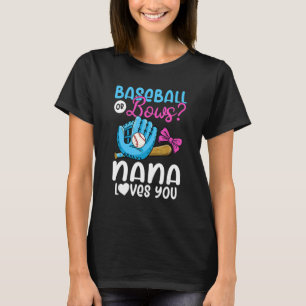 Honkbal Of Strikjes Nana Houdt Van Jou Roze of Bla T-shirt