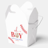 Honkbal Oh Boy Brown Wit Baby shower Bedankdoosjes (Geopend)