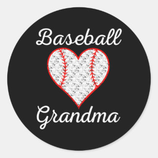 Honkbal Oma He Ronde Sticker