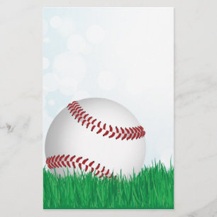 honkbal op gras briefpapier