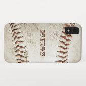  honkbal op maat Case-Mate iPhone case (Achterkant (horizontaal))