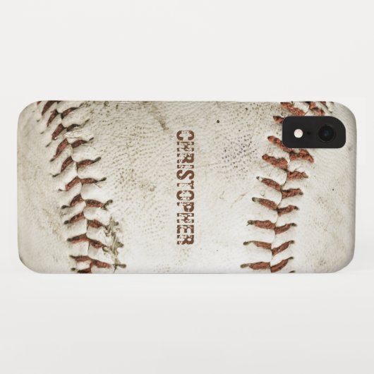 honkbal op maat Case-Mate iPhone case (Achterkant (horizontaal))