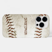  honkbal op maat Case-Mate iPhone case (Achterkant (horizontaal))