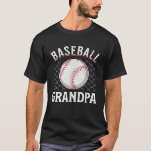 Honkbal Opa Bal Hart Papa Vaderdag sport T-shirt