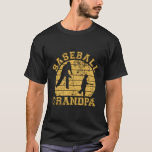 Honkbal Opa Opa Kleinvader Trots Papa D T-shirt