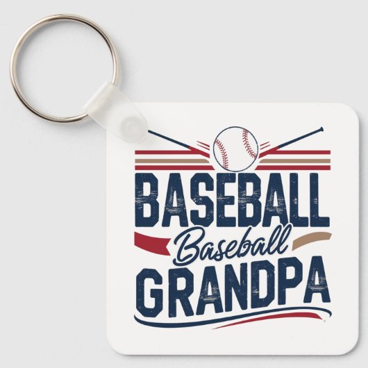 honkbal opa sleutelhanger (Voorkant)
