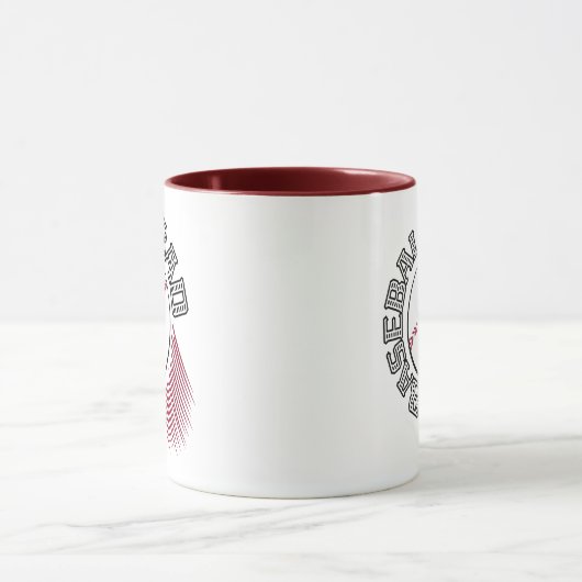 Honkbal Pap met Ball Zwart en rood Mok (Midden)