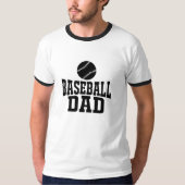 Honkbal Papa T-Shirt Custom Baseball T-shirt voor (Voorkant)
