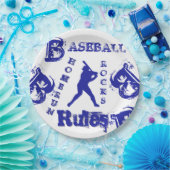 Honkbal Papieren Bordje (Feest)