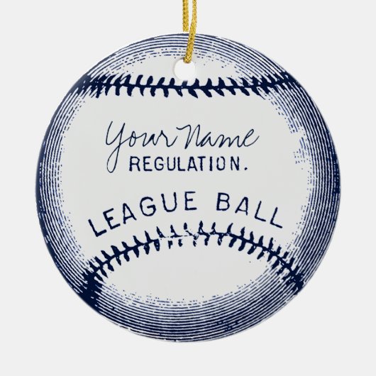 honkbal, persoonlijke bal keramisch ornament (Voorkant)