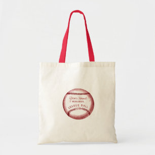  honkbal, persoonlijke bal tote bag