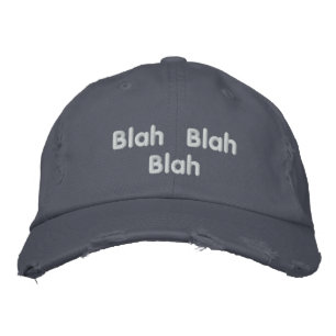 Honkbal pet Blah Blah Blah geborduurde meisjes pet