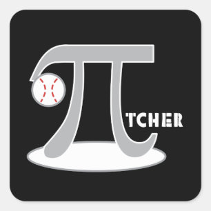 Honkbal Pi-tcher - Grappige Pi Stickers