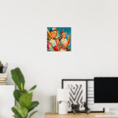 honkbal pin-ups poster (Thuiskantoor)