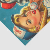 honkbal pin-ups tissuepapier (Detail)