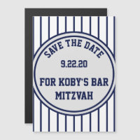 Honkbal Pinstripes Grote Magnetische Save the Date