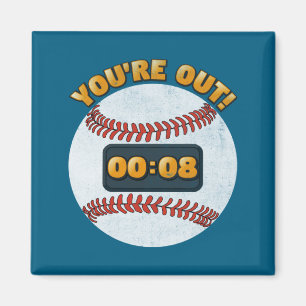 Honkbal Pitch Klok 15 Seconden Ontwerp Magneet