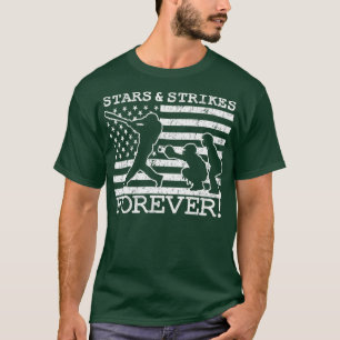 Honkbal Pitcher Sterren en Strikes Amerikaanse vla T-shirt