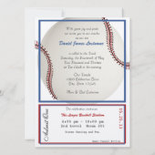 Honkbal Retro 5.5 x 7.5 Bar Mitswa Kaart (Achterkant)