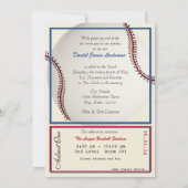 Honkbal  Retro 5 x 7 Bar Mitswa Kaart (Achterkant)