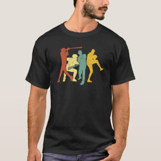 Honkbal Retro Vintage Catcher Werper Slagman Jonge T-shirt