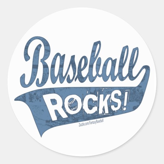 Honkbal Rocks! Sticker (Voorkant)