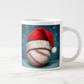 Honkbal Rode Kerstman Hoed Naam Kerstmis Extra Grote Beker (Rechts)