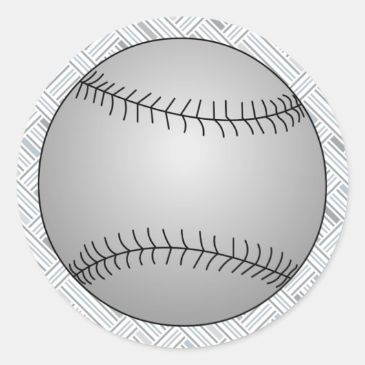 Honkbal Ronde Sticker (Voorkant)