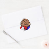 honkbal ronde sticker (Envelop)