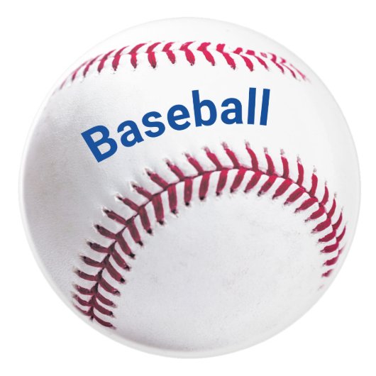 Honkbal  Rood Wit en Blauw Keramische Knop (Voorkant)