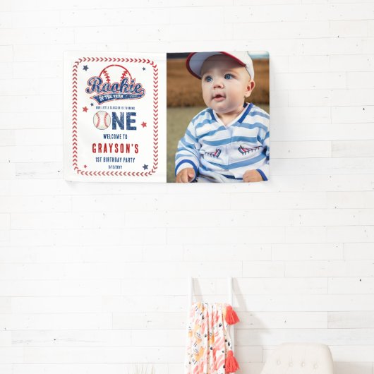 Honkbal Rookie van het Jaar 1e Verjaardagsfeest Spandoek (Insitu)