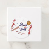 Honkbal Rookie van het Jaar Baseball 1e verjaardag Bedankjes Labels (In situ)