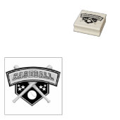Honkbal Rubberstempel (Gestempeld)