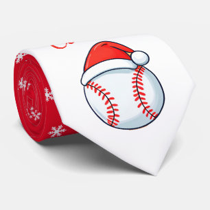 Honkbal Santa Hat Coach Kerstmis Stropdas