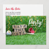 Honkbal save the date Feestje Kaart (Voorkant / Achterkant)