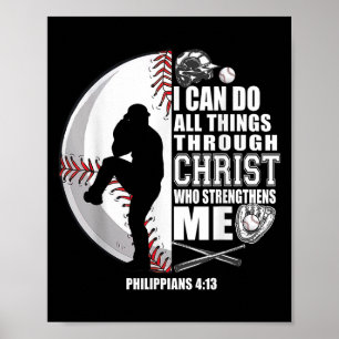 Honkbal-shirt Kinder meisjes Christelijk Jesus Boy Poster