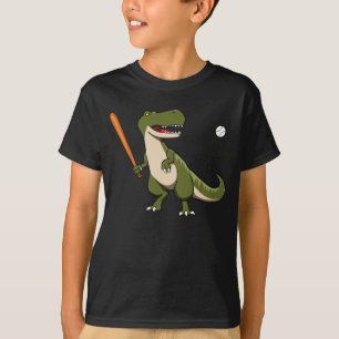 Honkbal slagman dinosaurus T-Rex T-shirt