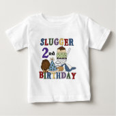 Honkbal Slugger 2e Verjaardag tshirts en geschenke (Voorkant)