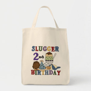 Honkbal Slugger 2e Verjaardag tshirts en geschenke Tote Bag