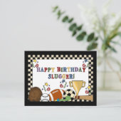 Honkbal Slugger Verjaardagskaarten Briefkaart (Staand voorkant)