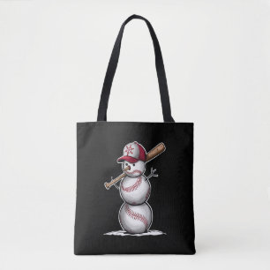 Honkbal Sneeuwman Ballen Sneeuw Kerstmis Xmas Cade Draagtas