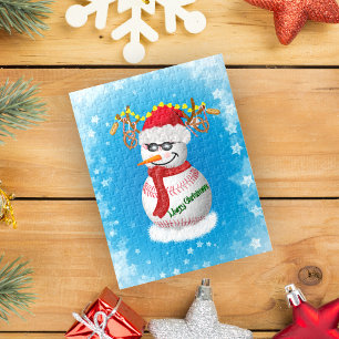 Honkbal-sneeuwman versierd met populaire snacks legpuzzel