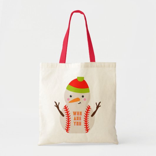 honkbal sneeuwpop Canvas tas (Voorkant)