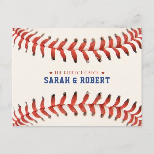 Honkbal Softbal De Perfecte Vangst Bruiloft RSVP Briefkaart (Voorkant)