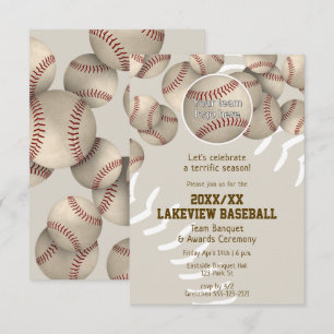 Honkbal Softbal Einde van het Seizoen Banket Award Kaart