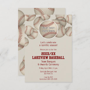 Honkbal Softbal Einde van het Seizoen Banket Award Kaart