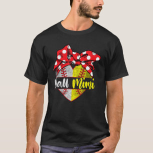 Honkbal Softbal Hart Bal Mimi Family Player Co T-shirt